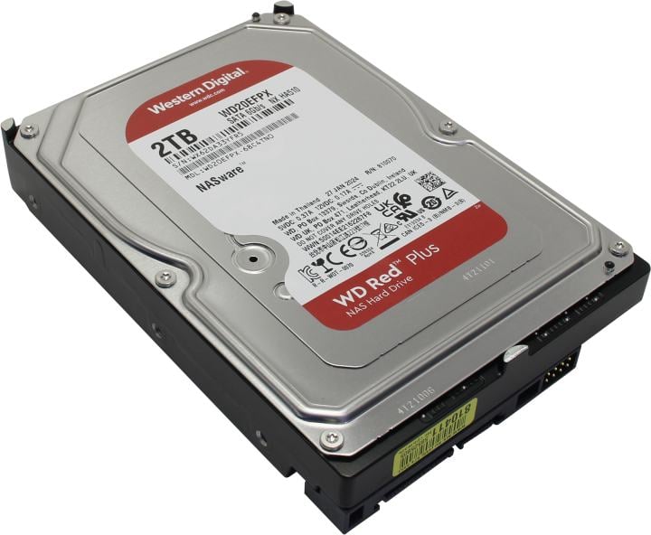 Жесткий диск Western Digital Red Plus WD20EFPX, 3.5", 2 ТБ, SATA