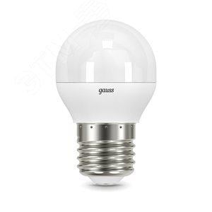 GAUSS 105102207-D Лампа светодиодная LED 7 Вт 590 Лм 4100К белая Е27 Шар диммируемая  Black Gauss (105102207-D)
