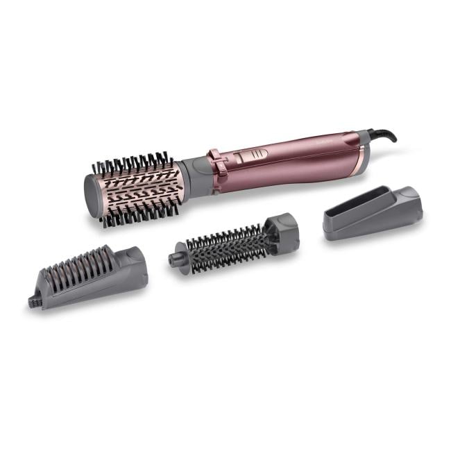Babyliss Фен-щетка BaByliss AS960E (1000 Вт, вращающаяся щетка, диаметр - 20 мм, 50 мм, генератор ионов, насадок - 4 шт, шнур - 2.2 м)