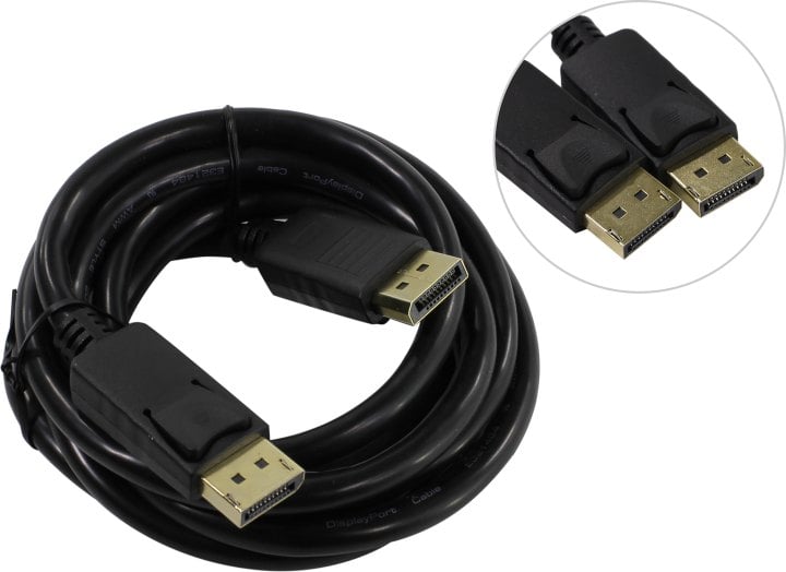 Видео кабель Cablexpert, DisplayPort (M) -> DisplayPort (M), DisplayPort 1.3, 5K@60Hz, 32.4 Гб/с, 2 м, цвет чёрный, CC-DP3-2M