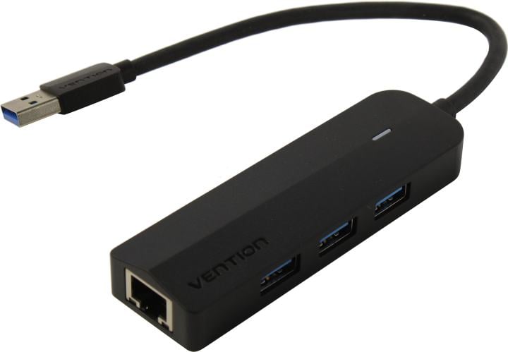 Адаптер сетевой Vention CHNBB, USB 3.0 — Gigabit Ethernet, 3×USB хаб