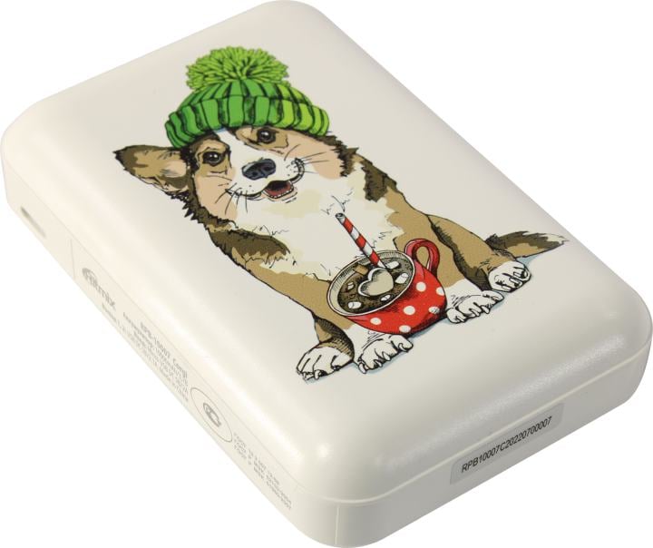 Портативный аккумулятор Ritmix RPB-10007 Corgi, 10000mAh, белый (RPB-10007 Corgi)