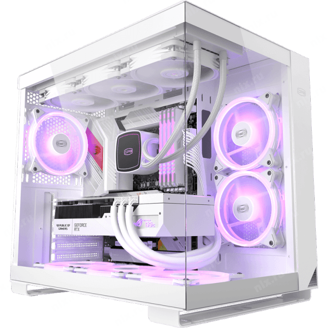 C3T500 ARGB WH PcCooler  Корпус без блока питания/ Case PCCooler , Midi-Tower, TG, 6x120mm ARGB, 1xUSB-C 3.1  +  2xUSB-A