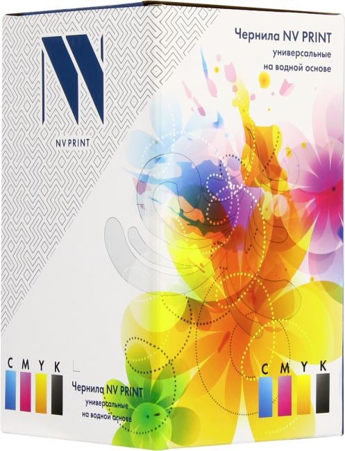 Чернила NV-Print, 4шт.x 100мл, голубой/пурпурный/желтый/черный, совместимые, водные для Epson универсальные, комплект (NV-INK100-4)