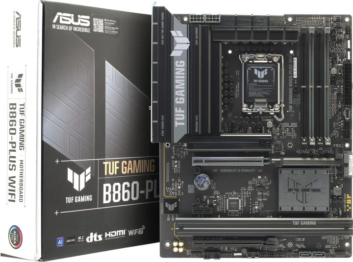 ASUS TUF GAMING B860-PLUS WIFI (RTL) LGA1851 <B860> 2xPCI-E HDMI+DP 2.5GbLAN+WiFi+BT SATA  ATX  4DDR5