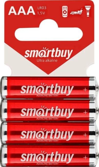 SBBA-3A04SB Батарейка алкалиновая с  подвесом  Smartbuy  LR03/4SB (60/720)