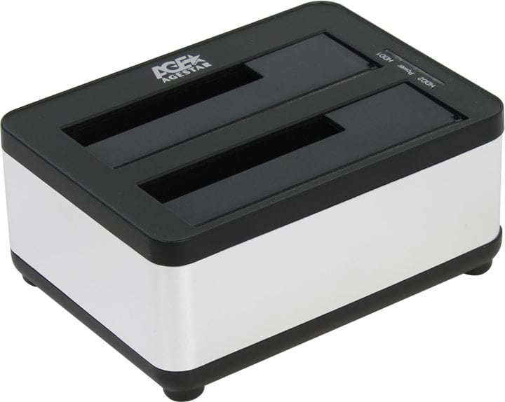 Док-станция AgeStar 3UBT8-Silver, 2xSATA HDD, USB 3.0