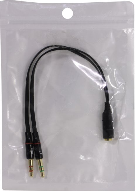 Кабель-переходник 2xJack3.5-M  --> 4-pin Jack3.5-F