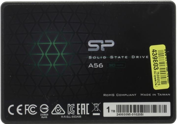 SSD 1 Tb SATA 6Gb/s Silicon Power A56 <SP001TBSS3A56A25>  2.5" 3D TLC
