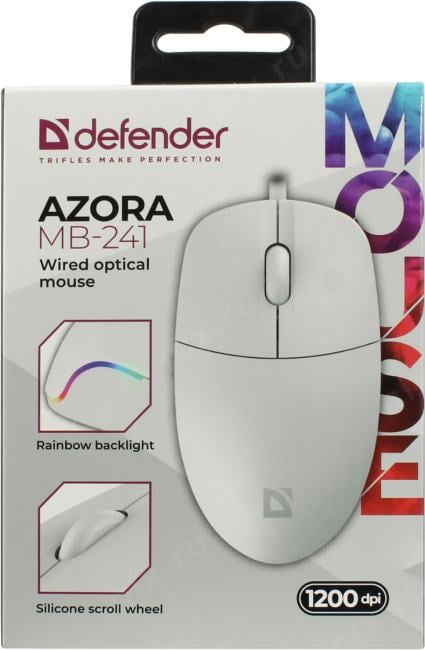 Defender Optical Mouse Azora <MB-241>  (RTL)  USB  3btn+Roll <52242>
