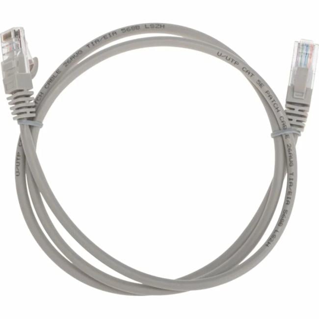 Rexant (02-0100-1) Патч-корд U/UTP, CAT 5e, RJ45-RJ45, 26AWG, LSZH,  серый,  1м