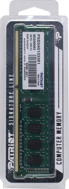 Patriot <PSD34G133381> DDR3 DIMM  4Gb <PC3-10600> CL9
