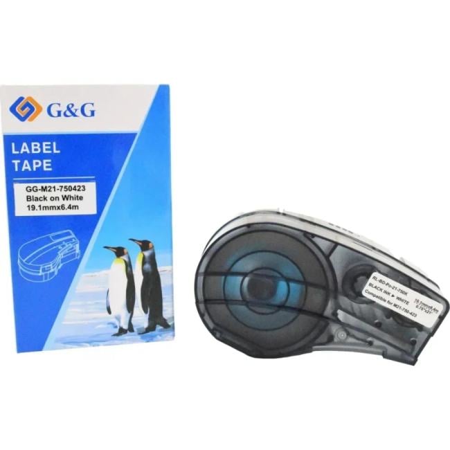 Картридж ленточный G&G GG-M21-750423 черный на белом 19.1x6.4  для  Brady  BMP21-PLUS, BMP21-LAB