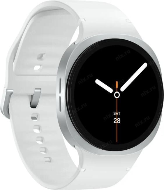 SM-L335FZSACAU Смарт-часы Samsung Galaxy Watch 8 LTE 44мм 1.47" Super AMOLED  корп.серебристый рем.серебристый ()