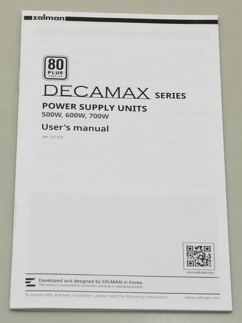 Блок питания Zalman Decamax ZM600-LX3  600W  (220В/5А)  ATX (24+2x4+2x6/8пин)
