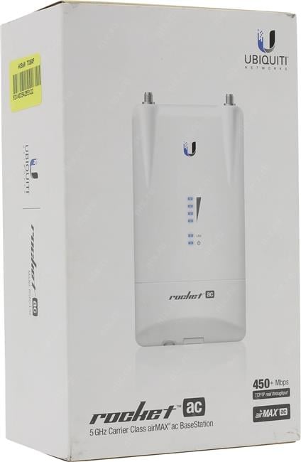 Точка доступа Wi-Fi Ubiquiti Rocket 5AC Lite |R5AC-Lite| Ubiquiti внешняя Wi-Fi точка доступа, 5 ГГц, 2х2 MIMO, AirMax, 802.11ac |R5AC-Lite| (022708) {20} (025174)