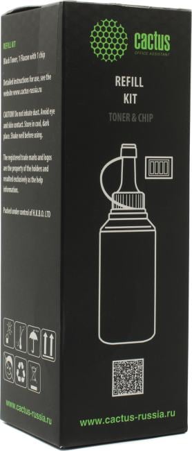 Тонер Cactus CS-RK-TK1200 черный флакон 125гр. (в компл.:чип) для принтера Kyocera Ecosys P2335d/P2335dn/P2335dw