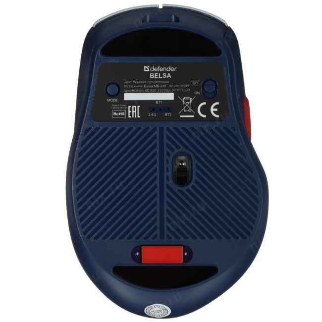 Defender Belsa Wireless Optical Mouse <MB-249> (RTL) USB/BT  4btn+Roll  <52249>