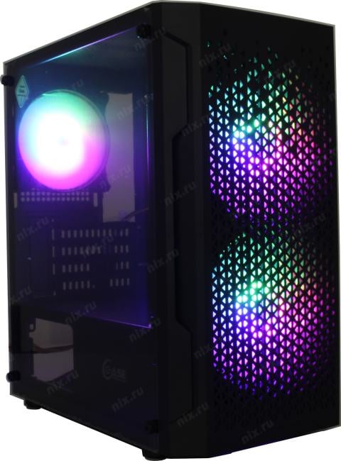 Minitower Powercase Mistral Micro Z3B Mesh LED <CMIMZB-L3> MicroATX,  без  БП