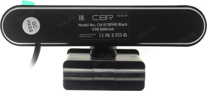 CBR WebCam <CW 870FHD Black> (USB2.0,  1920x1080,  микрофон)