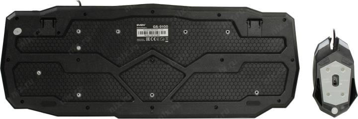 SVEN GS-9100 Black  (Кл-ра,104КЛ USB+Мышь 4кн,Roll,USB)