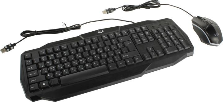SVEN GS-9100 Black  (Кл-ра,104КЛ USB+Мышь 4кн,Roll,USB)
