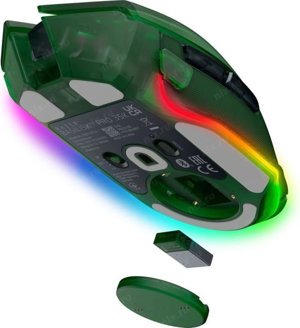 Razer Basilisk V3 Pro 35K Phantom Green Ed. Wireless Gaming Mouse (RTL)  USB/BT 8btn+Roll <RZ01-05240300-R3G1>