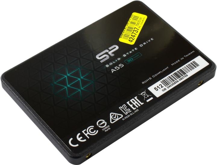 SSD Silicon Power SP512GBSS3A55S25, 2.5", 512ГБ, SATA