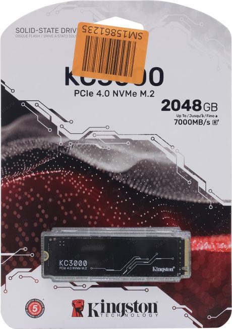 SSD 2 Tb M.2 2280 M Kingston KC3000  <SKC3000D/2048G> 3D TLC