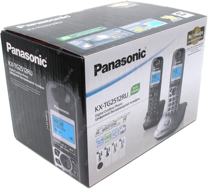 Panasonic KX-TG2512RU1 <Titan> р/телефон (2 трубки  с  ЖК  диспл., DECT)