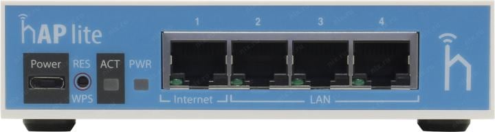 MikroTik <RB941-2nD> RouterBOARD hAP Lite (3UTP 100Mbps,  1WAN, 802.11b/g/n, 1.5dBi)