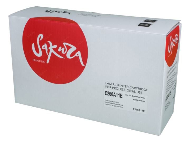 SAE260A11E Картридж SAKURA E260A11E для Lexmark E460dn, E460dw, E360dn, E360d, E260d, E260,  E462dtn,  черный,  3500 к.