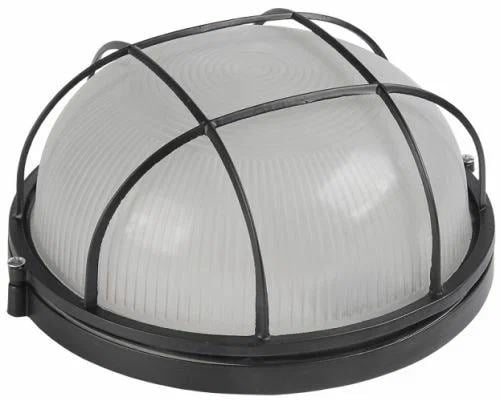 Светильник IEK LNPP0-1302-1-060-K02 НПП 1302 60Вт E27 IP54  черный  круг  с решеткой