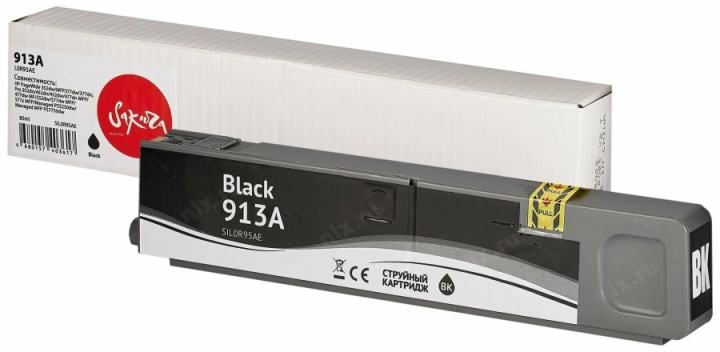 SIL0R95AE Sakura L0R95AE (№913A Black) для HP PageWide черный, 85  мл., 3500 к.