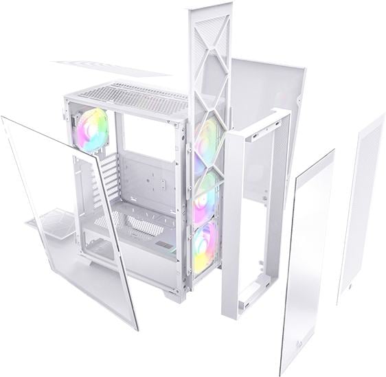 Корпус Montech AIR1000PW, ATX, 4x120mm ARGB, White
