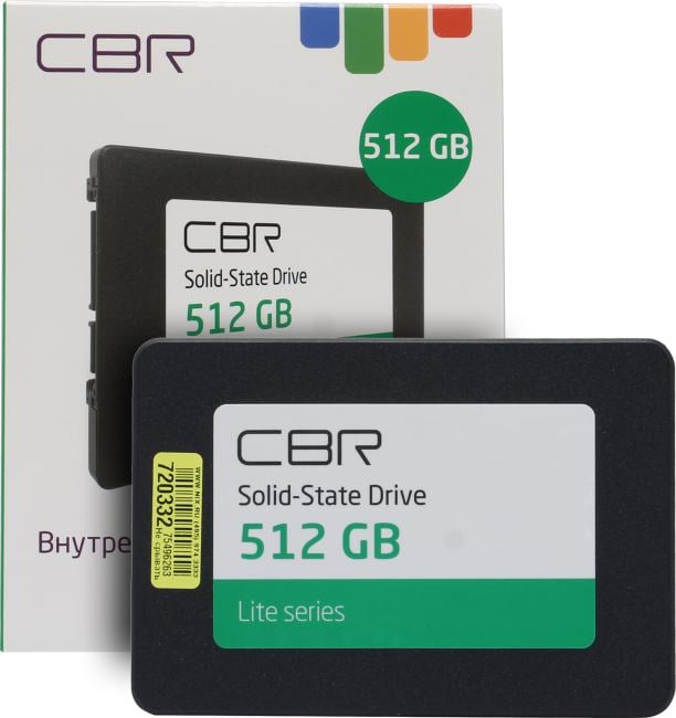 CBR SSD-512GB-2.5-LT22, Внутренний SSD-накопитель, серия "Lite", 512 GB, 2.5", SATA III 6 Gbit/s, SM2259XT, 3D TLC NAND, R/W speed up to 550/520 MB/s, TBW (TB) 256