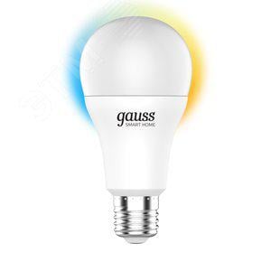 GAUSS 1130112 Лампа светодиодная умная LED 8.5 Вт 806 Лм 2700-6500К E27  A60 изм.цвет.темп.+диммирование управление