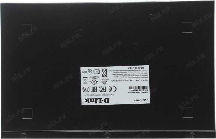 D-Link <DGS-1010MP /A1A> Неуправляемый коммутатор (8UTP 1000Mbps PoE+1UTP  1000Mbps + SFP)