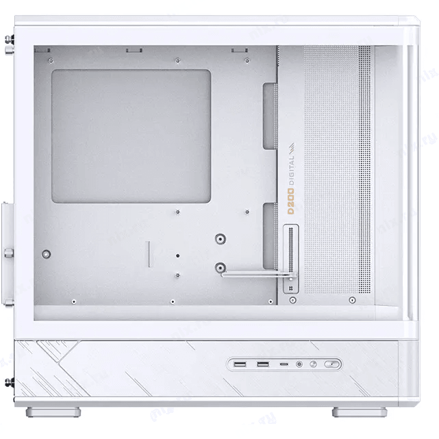D200 White Корпус JONSBO без БП, боковая панель из закаленного стекла (панорама), mini-ITX,  micro-ATX,  белый