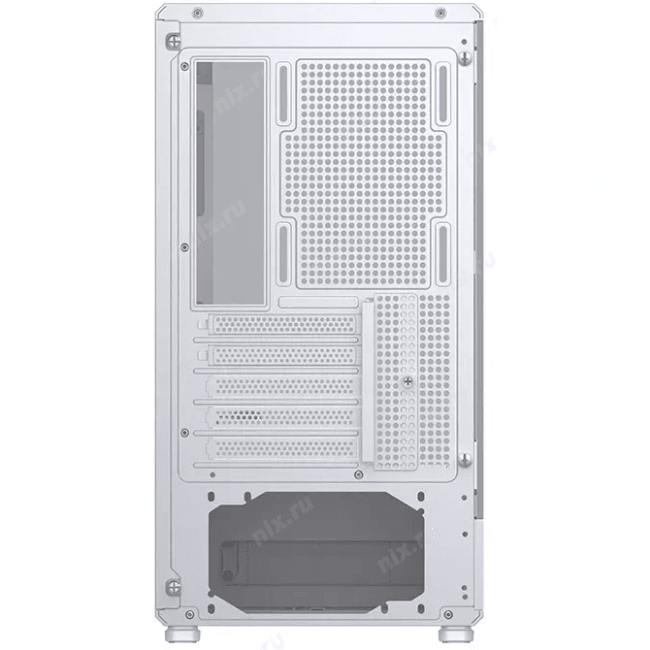 D200 White Корпус JONSBO без БП, боковая панель из закаленного стекла (панорама), mini-ITX,  micro-ATX,  белый