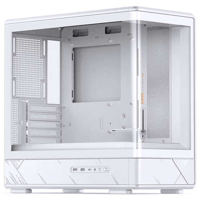 D200 White Корпус JONSBO без БП, боковая панель из закаленного стекла (панорама), mini-ITX,  micro-ATX,  белый
