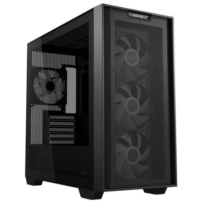 90DC00H0-B19010  Корпус ASUS A21 PLUS TG  ARGB  BLACK-SI  ARGB FANS/BLK/EPS