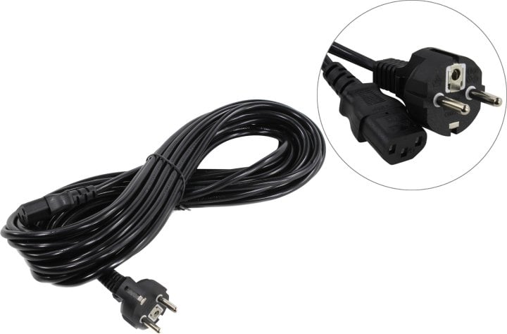 ExeGate PC-10P <EP280657RUS> Кабель компьютер - розетка 220V 10м  Европейский  стандарт
