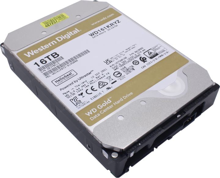 Western Digital 16TB WD161KRYZ Gold {SATA III 6 Gb/s, 7200 rpm, 512Mb buffer}