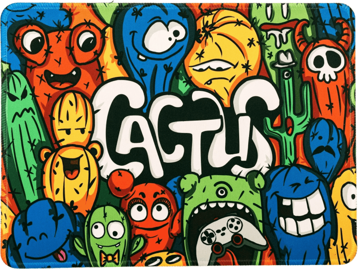 Коврик для мыши Cactus  Colorful  Cacti  400x300x3мм (CS-MP-PRO07XL)