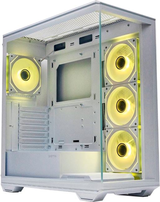 Q600-4FM12A-C10-WH XASTRA Q600 4ARGB-C10-WH White ATX/Aquarium/Screewless/3x120mm ARGB PWM FM fans/Argb+PWM  HUB  10port/