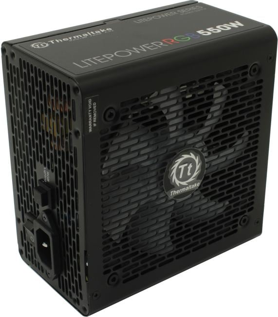 Блок питания Thermaltake Litepower RGB 550W [PS-LTP-0550NHSANE-1]  550W, (20+4+4+4) pin, 2x(6+2) pin, 5xSATA, 4xMolex, FDD, 12 см,кабель питания