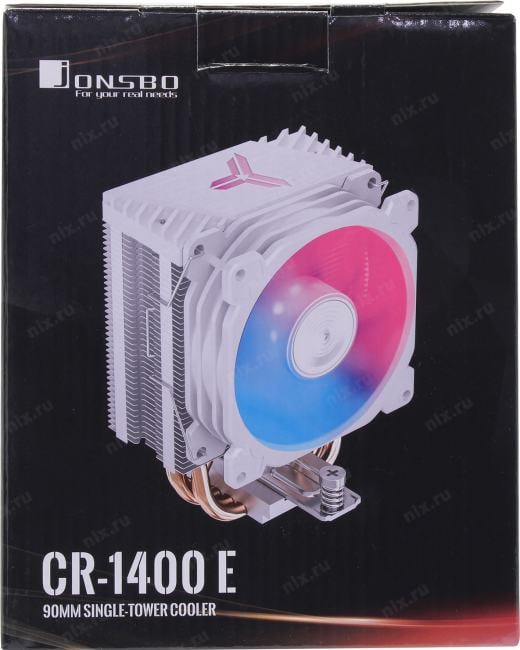 JONSBO <CR-1400 E White> Cooler (4пин, 115X/1200/1700/AM4/AM5, 22.3-33.8дБ,  800-2200об/мин,  Al+тепл.труб)