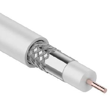 Кабель RG-6U 75 Ом Proconnect (0,75 жила сталь/медь, 24х0,12 оплетка алюминий) бухта 100м бел метр 01-2251