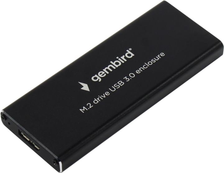 Внешний корпус для SSD Gembird EEM2-SATA-1 1.8" SATA, USB 3.0, металл, чёрный, EEM2-SATA-1